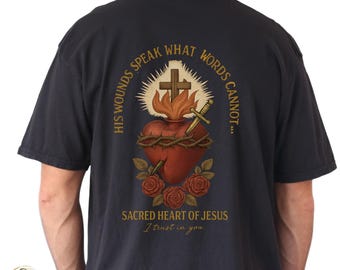Sacred Heart of Jesus T-shirt: Catholic Christian Gift - Etsy
