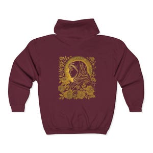 Virgin Mary Zip Up Hoodie, Catholic Faith Apparel image 11