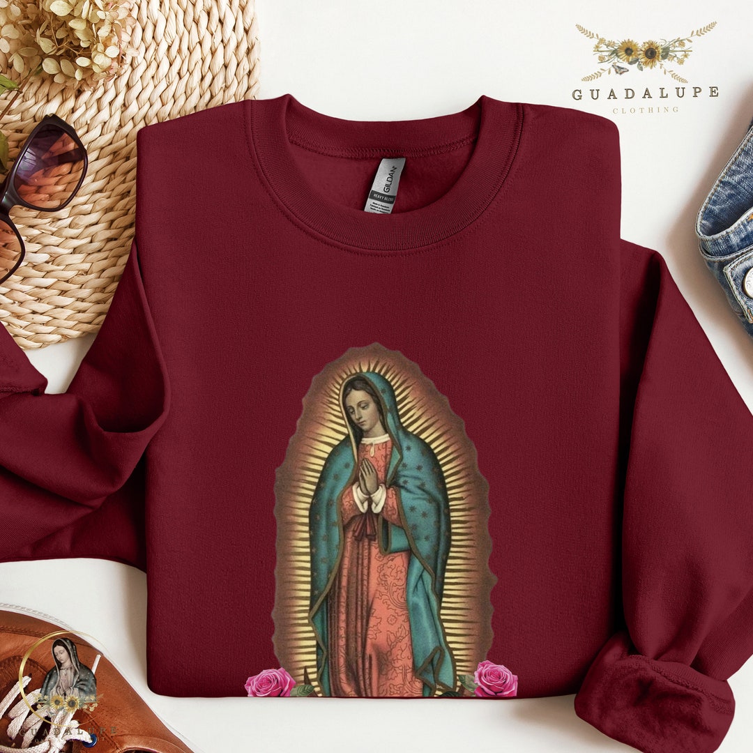 Guadalupe Hoodie, Virgen De Guadalupe Sweatshirt Hoodie, Virgin Mary