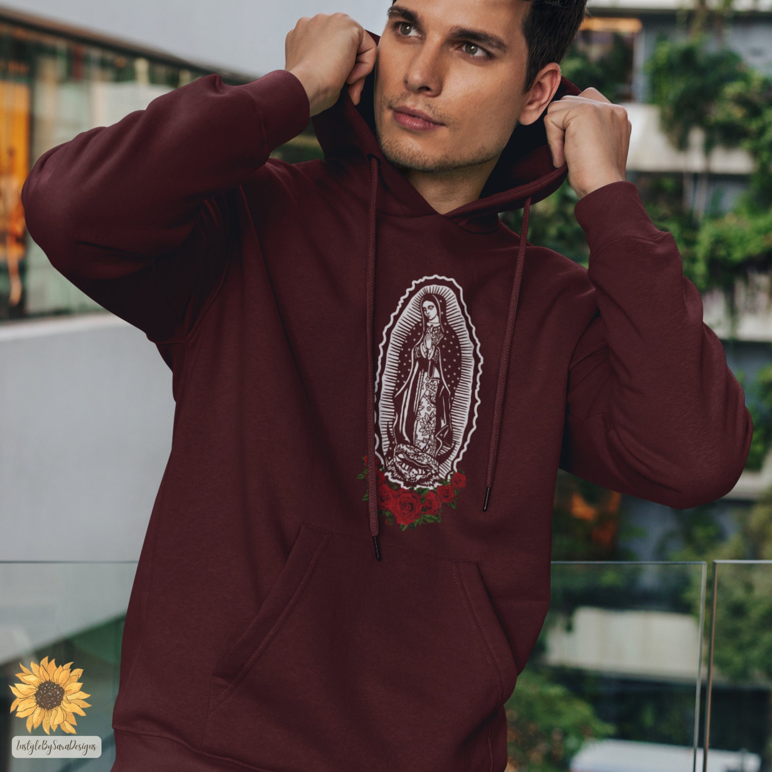 Guadalupe Hoodie Virgen De Guadalupe Sweatshirt Hoodie - Etsy