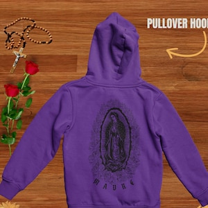 Virgencita Hombres Sudadera con capucha, Sudadera con capucha de Nuestra Señora de Guadalupe, Jersey Virgen de Guadalupe, Sudadera con capucha católica vintage, Idea de regalos de madre