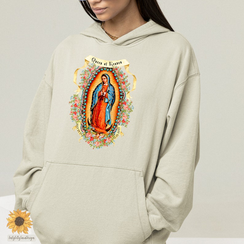 Guadalupe Hoodie Virgen De Guadalupe Sweatshirt Hoodie La - Etsy