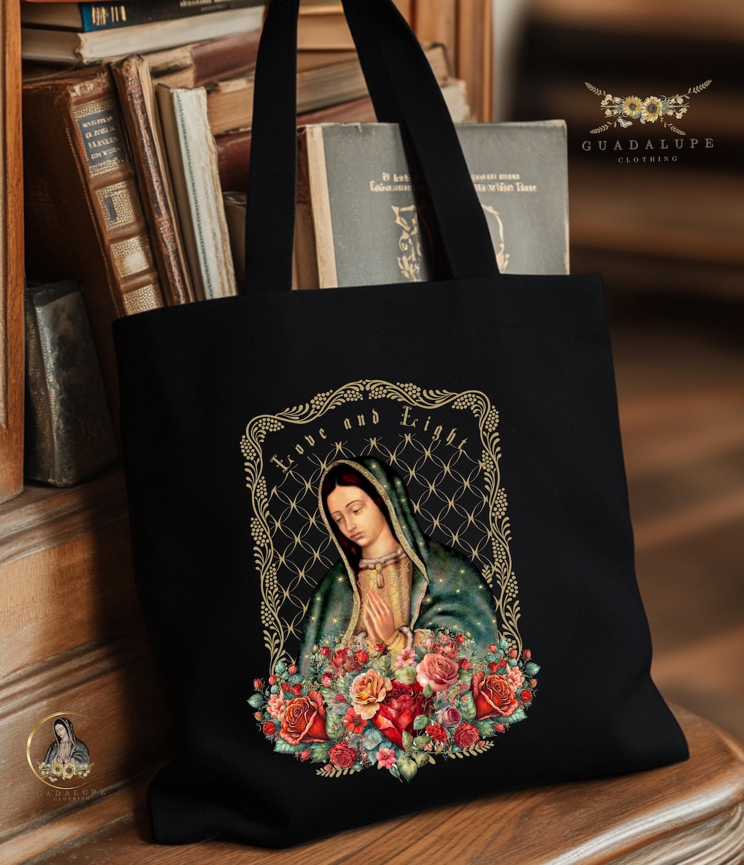 Catholic Our Lady of Guadalupe Tote Bag, Virgin Mary Aesthetic Shoulder ...
