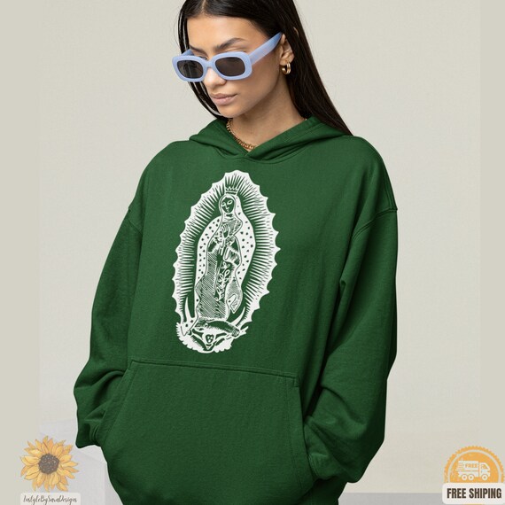 Our Lady of Guadalupe Hoodie Virgen De Guadalupe Hoodie - Etsy