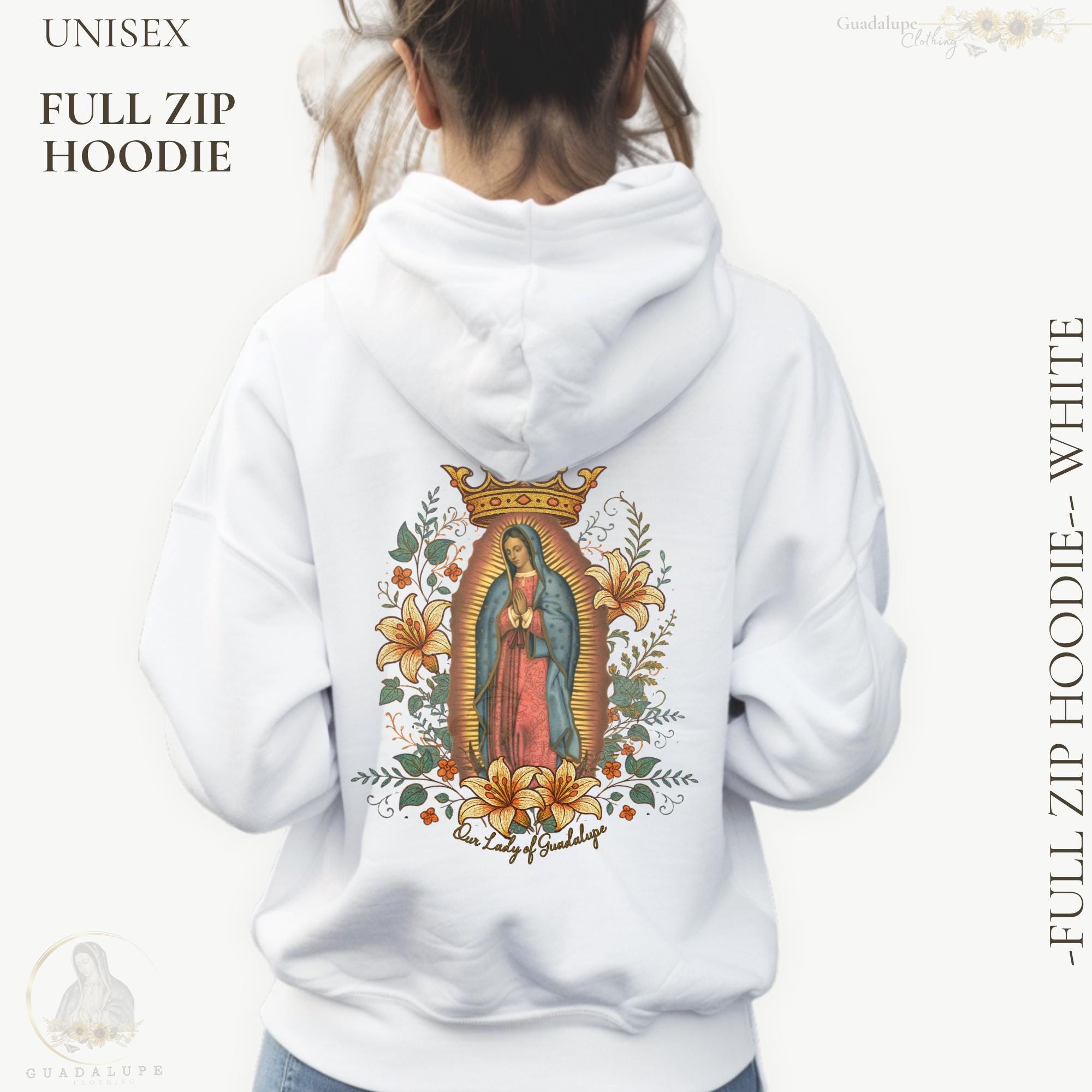 Virgin Mary Zip Hoodie - Etsy