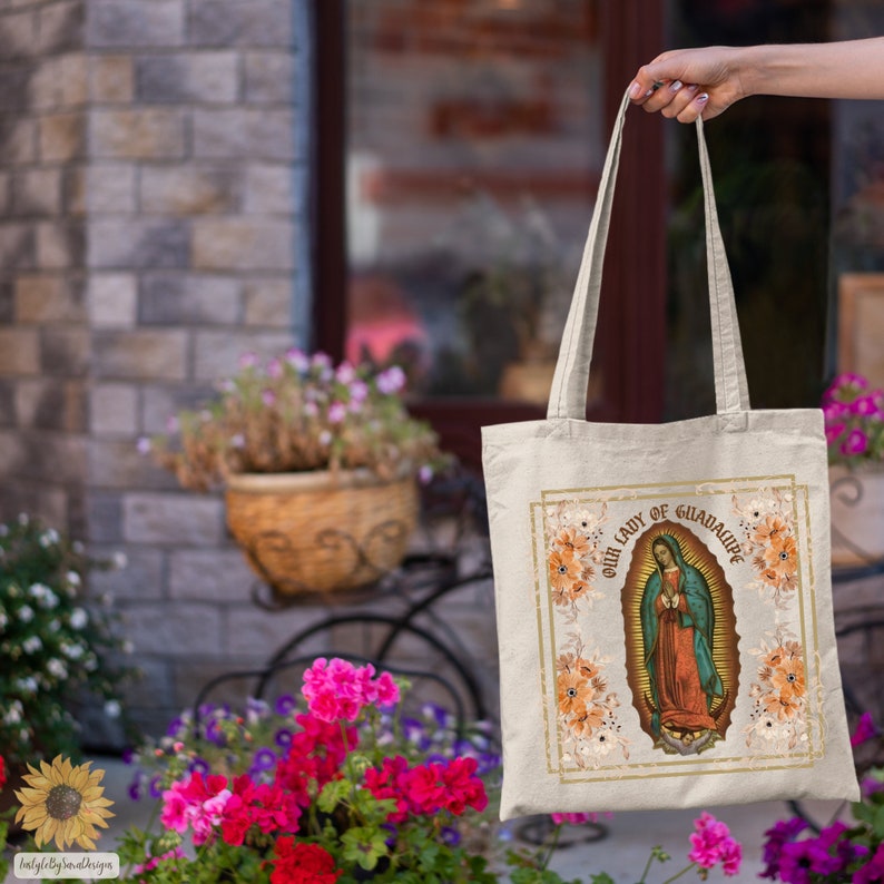 Basilica Bag Our Lady Of Guadalupe Tote Bag - 16x16 Inch Virgin Mary ...
