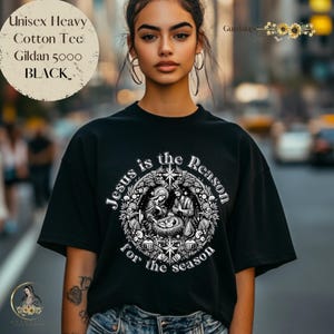 Jesus Nativity Scene Unisex Shirt, Catholic Winter Apparel, Religious Christmas Outfits, Festive Faith Clothing