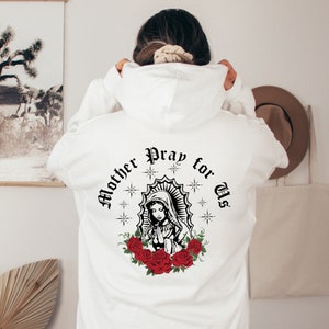 Our Lady of Guadalupe Oversize Hoodie, Virgen de Guadalupe Sweatshirt Hoodie, Virgin Mary Hoodie, Gifts For Her