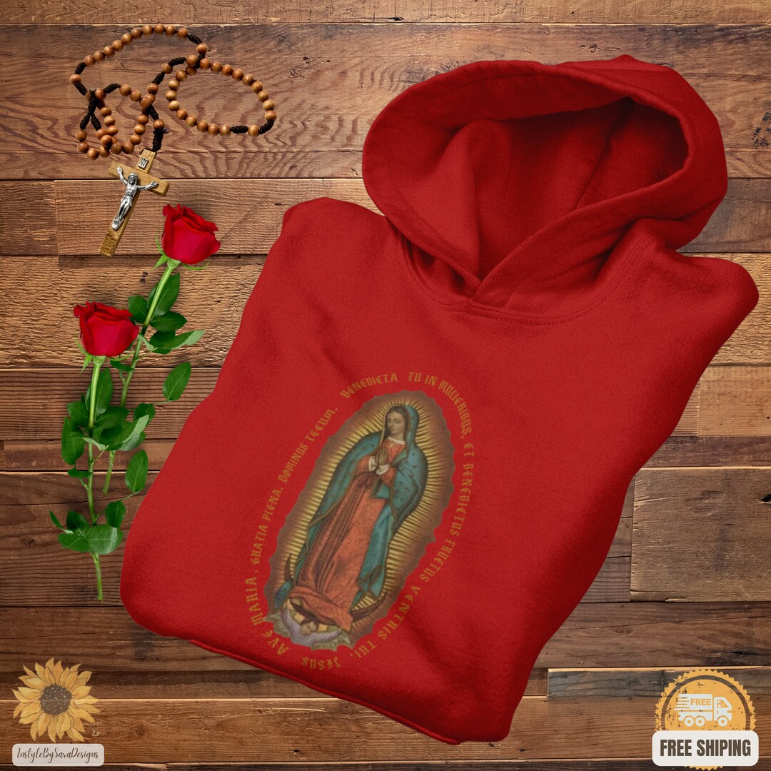 Men Guadalupe Hoodie, Virgen De Guadalupe Sweatshirt Hoodie, Virgin