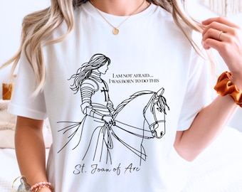 St. Joan of Arc Graphic Tee | Comfort Colors Christian T-Shirt