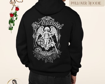St. Michael Archangel Hoodie: Retro Religious Gift