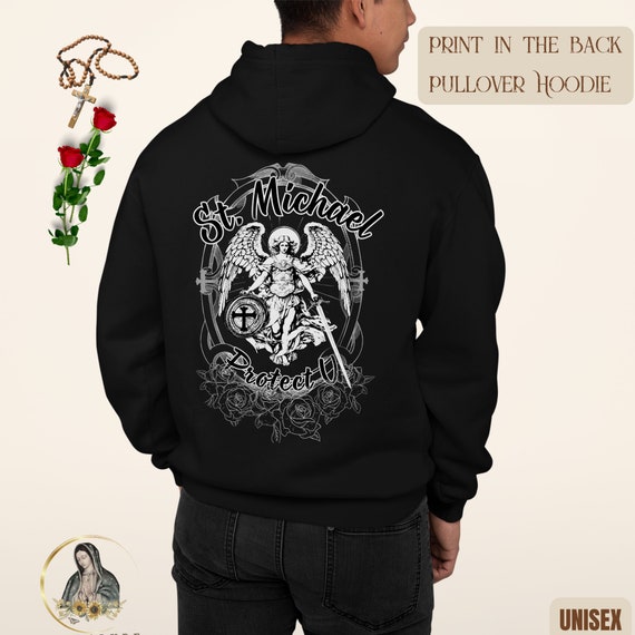 Retro St. Michael Archangel Hoodie, Sentimental Gifts, Religious  