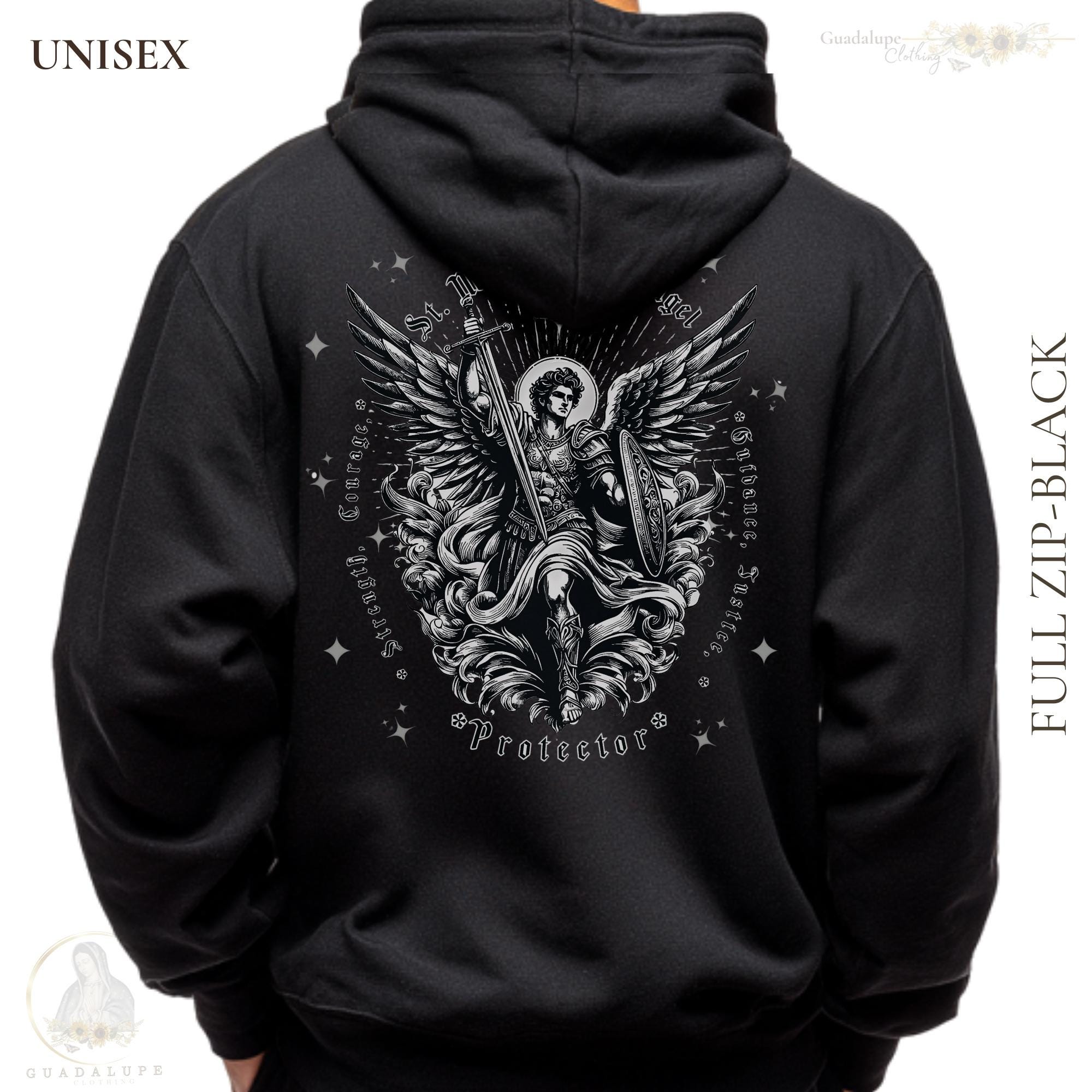 St. Michael Archangel Hoodie: Catholic Unisex Zip Sweatshirt - Etsy