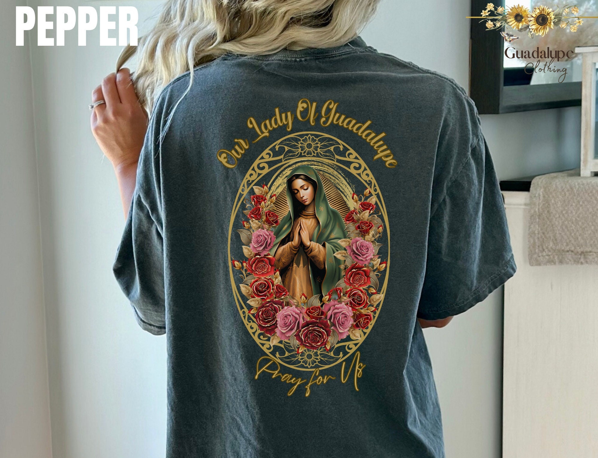 Boho Guadalupe Vintage Inspired Tee Shirt, Western Graphic Tee, Retro  T-shirt, Catholic Gifts, Religious Trendy Gifts for Women 