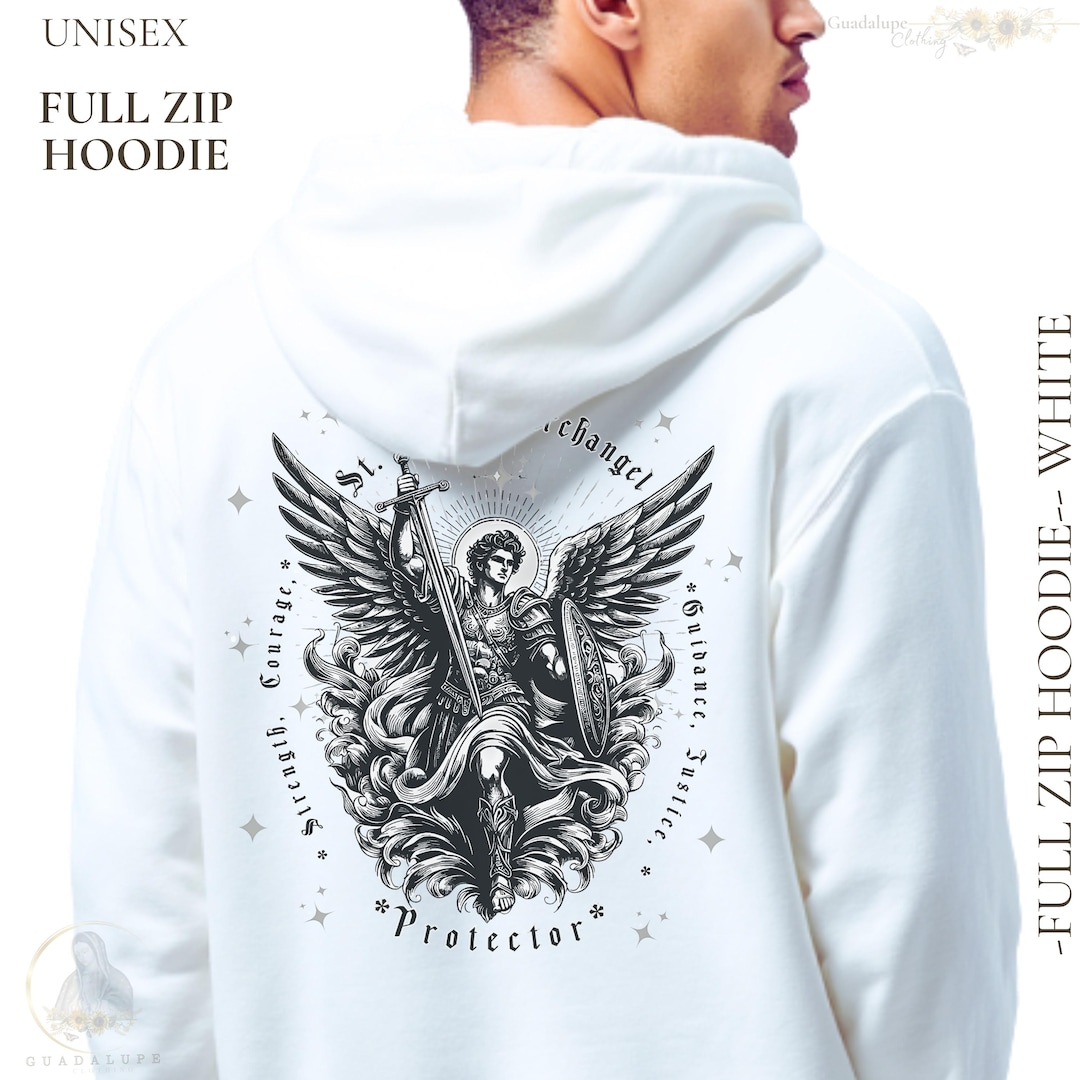 Saint Michael the Archangel Protector Full Zip Hoodie | Catholic