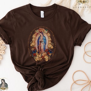 T-shirt vintage Notre-Dame de Guadalupe, Virgen de Guadalupe, chemise rétro bohème, cadeaux clipart catholique, cadeaux meilleur ami