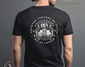 Boho Jesus Tshirt, Retro Vintage Sagrado Corazon de Jesus, Religioso Gifts, Devotional Gifts, Sentimental Gifts for Mom