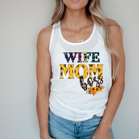 Wife Mom Boss Ladies T-shirt/Tank Top bb946f
