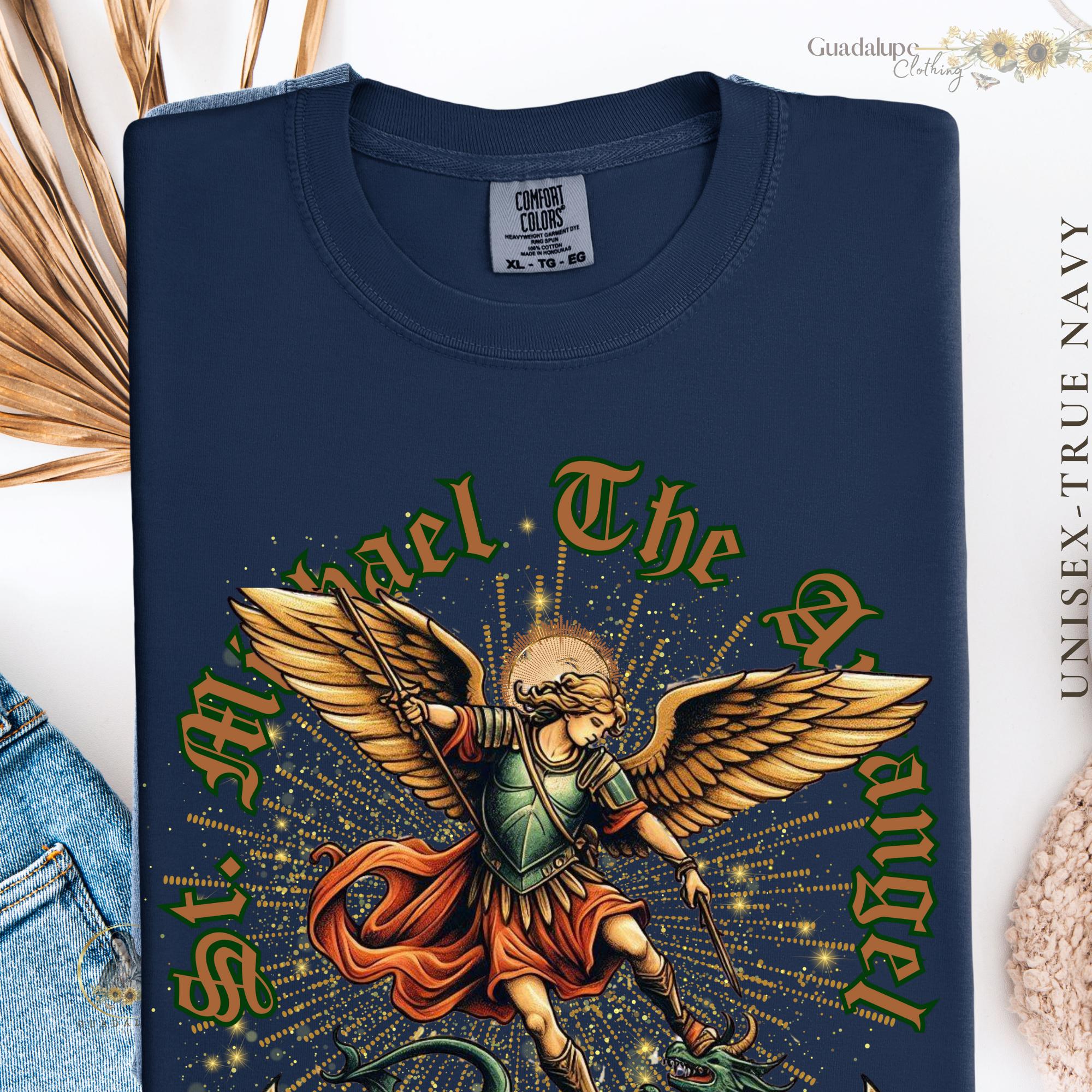 Saint Michael Archangel T-shirt | Vintage Catholic Graphic Tee - Etsy