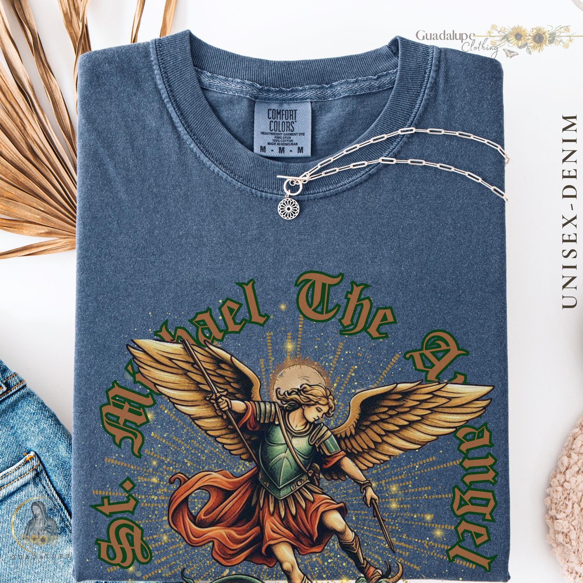 Saint Michael Archangel T-shirt | Vintage Catholic Graphic Tee - Etsy