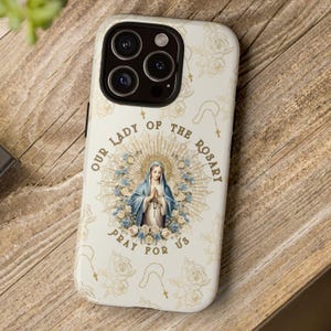 Religiöse Handyhülle für iPhone 16, Unbefleckte Empfängnis Handy Tough Case, Schutz Samsung Galaxy S24, Google Pixel 8, katholische Geschenke