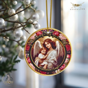 Guardian Angel Ornament, Memorial Christmas Decoration, Holiday Remembrance Gifts, Catholic Ornament Gift