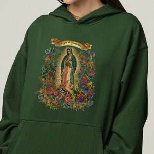 Guadalupe Hoodie, Virgen De Guadalupe Sweatshirt Hoodie, La Guadalupana