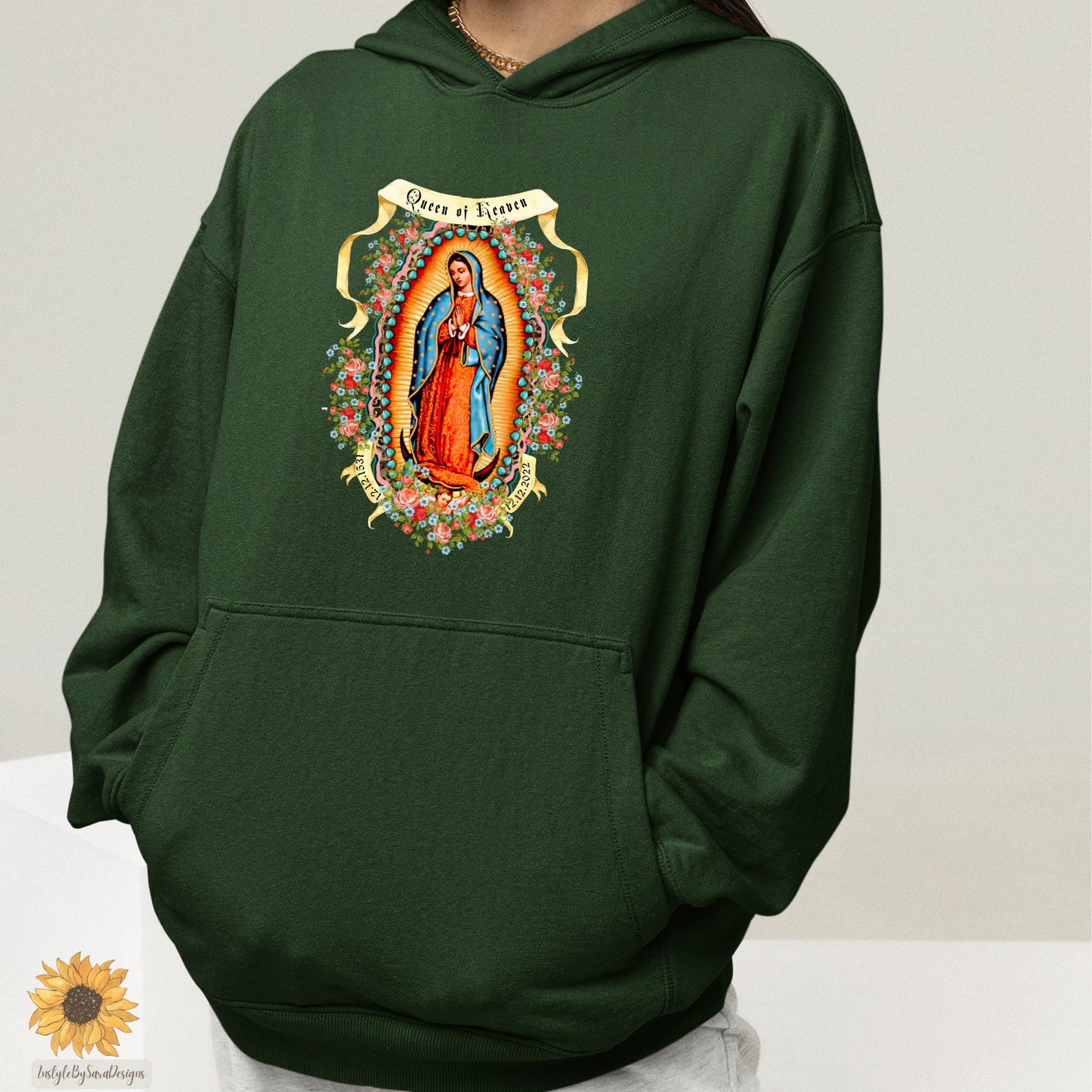 Guadalupe Hoodie Virgen De Guadalupe Sweatshirt Hoodie La - Etsy