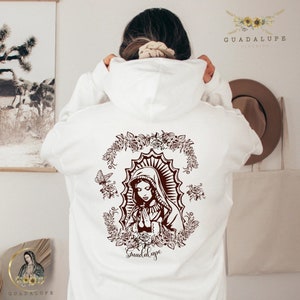 Guadalupe Hoodie, Our Lady of Guadalupe Hoodie Sweatshirt, Virgin Mary Hoodie, La Guadalupana Gifts, Catholics Gifts, Gifts for Her
