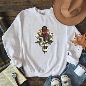 He is Risen Crewneck Sweatshirt, Easter Sunday Sweatshirt, Egg Hunt  Clothing, Jesus Sweatshirt, Vintage Floral Religious Easter Gift.