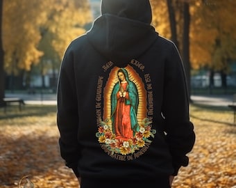 Our Lady of Guadalupe Zip Hoodie | Unisex Catholic Sweatshirt