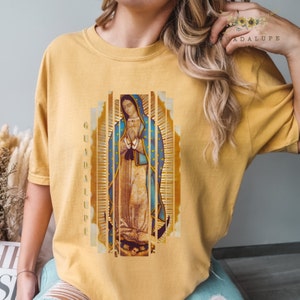 Unisex Garment-Dyed T-shirt Guadalupe Anniversary, Sentimental Gifts, Religious Gifts, Devotional Gifts