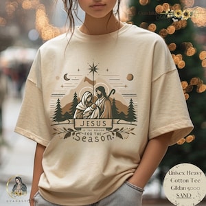 Copy of Jesus Nativity Scene Unisex Shirt, Catholic Winter Apparel, Religious Christmas Outfits, Festive Faith Clothing
