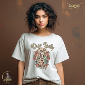 Guadalupe Clothing, Virgen Maria Shirt, Marian Devotion T Shirt, Catholic T-shirt, Religion Gifts