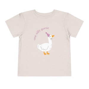ONE SILLY GOOSE Pink Design Toddler Short Sleeve Tee