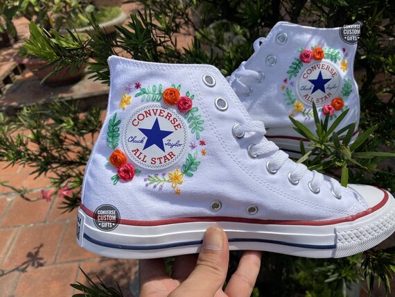 Embroidered Converse Embroidered Converse High Tops Embroidered