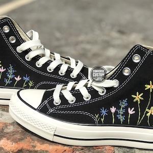 Hand Embroidered Converse Chuck Taylor 70: Custom Floral Sneakers
