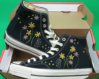floral converse shoes