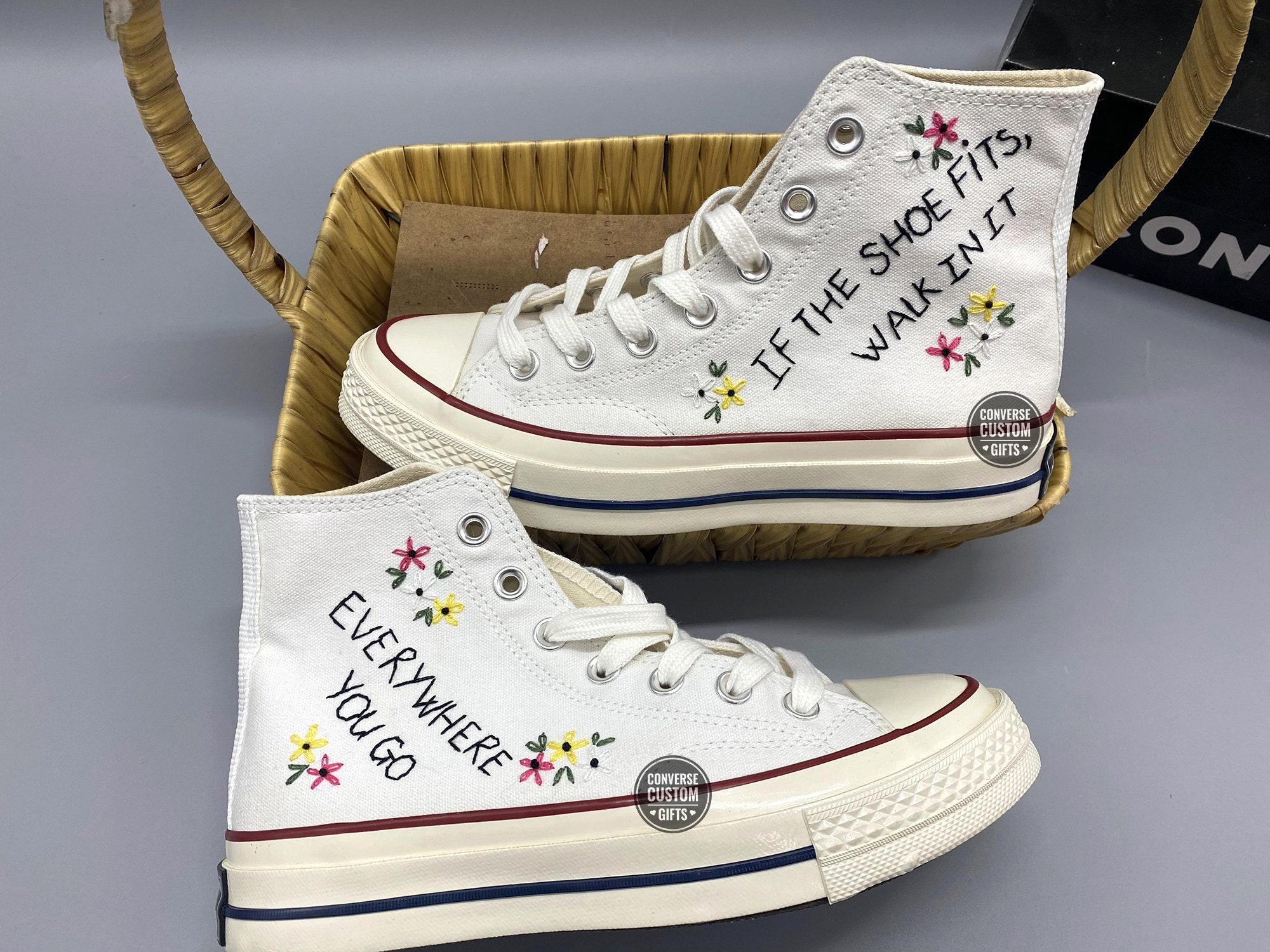 Customised white converse online