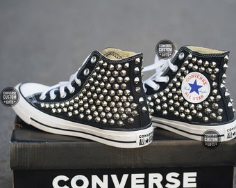 Studded Converse High Tops: Custom Punk Rock Shoes