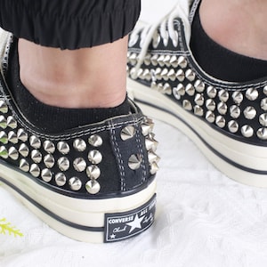 Spiked Converse Chuck Taylor Shoes: Punk Rock Studded Sneakers