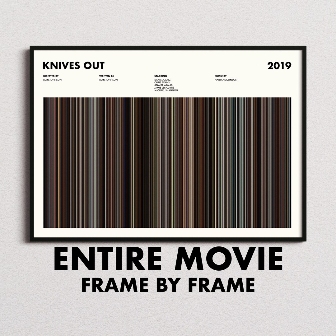 Knives Out Movie Barcode Print, Knives Out Print, Knives Out Poster
