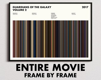 Guardians of the Galaxy Vol 2 Movie Barcode Print, Guardians of the Galaxy Print, Guardians of the Galaxy Poster