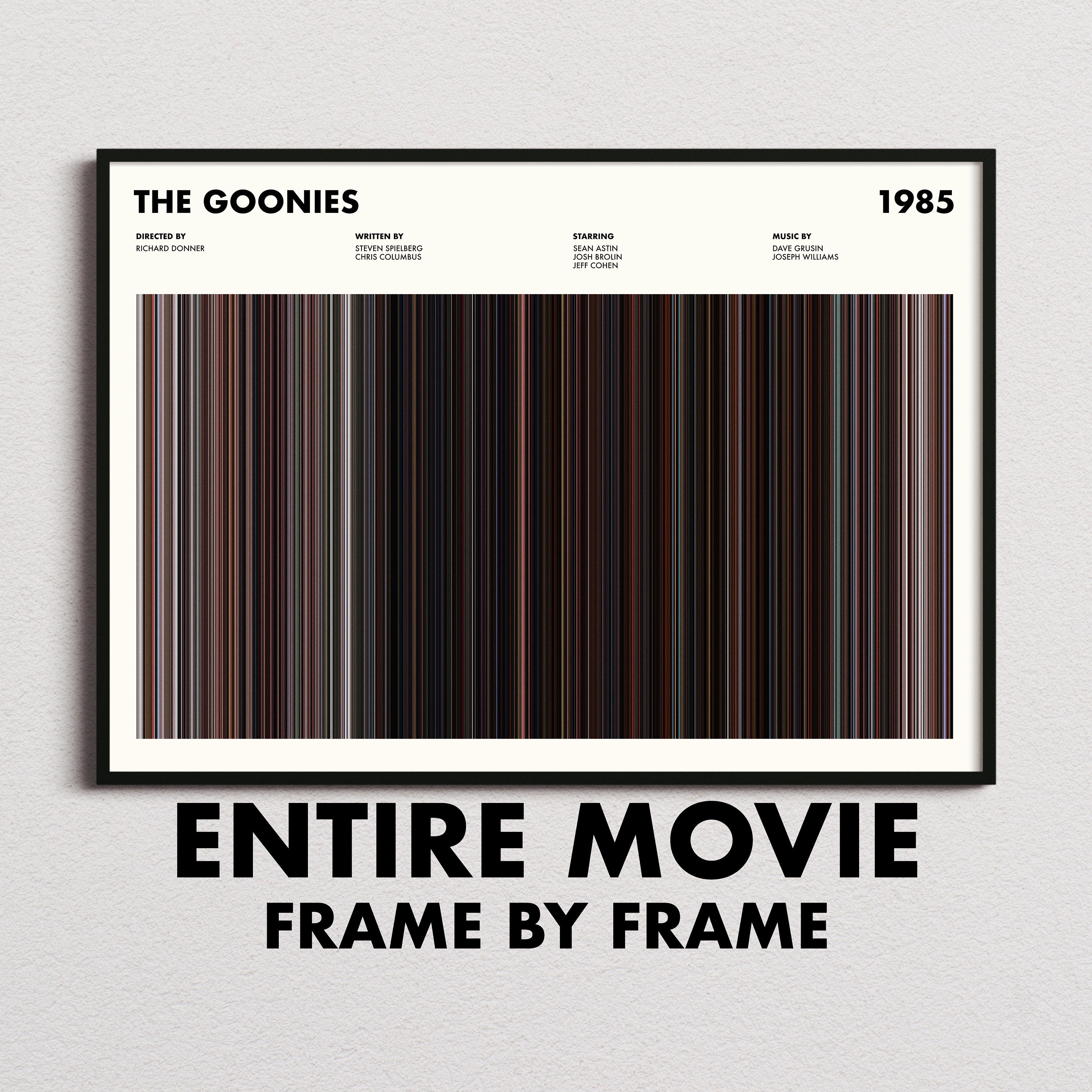 The Goonies Movie Barcode Print, the Goonies Print, the Goonies Poster