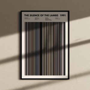 The Silence Of The Lambs Movie Barcode Print, Silence Of The Lambs Poster, Silence Of The Lambs Gifts, Silence Of The Lambs Print zdjęcie 9