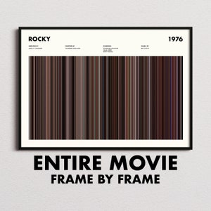 Rocky Movie Barcode Print, Rocky Poster, Rocky Gifts, Rocky Print, Rocky Wall Art, Rocky Balboa Prints