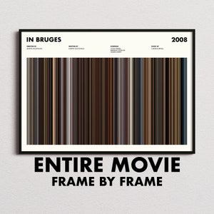 In Bruges Movie Barcode Print, In Bruges Print, In Bruges Poster, In Bruges Wall Art, In Bruges Frames Print