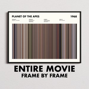 Planet Of The Apes 1968 Barcode Print, Planet Of The Apes Print, Planet Of The Apes Poster, Planet Of The Apes Gifts
