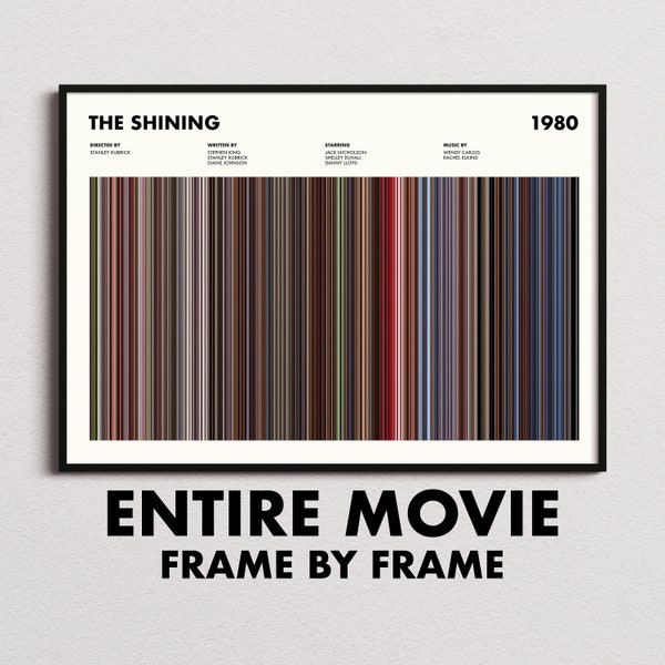 The Shining Movie Barcode Print, The Shining Print, The Shining Poster, The Shining Art, The Shining Gifts