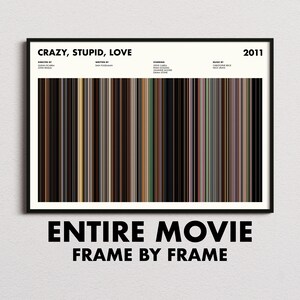 Crazy Stupid Love Movie Barcode Print, Crazy Stupid Love Print, Crazy Stupid Love Poster, Crazy Stupid Love Wall Art, Crazy Stupid Love Art